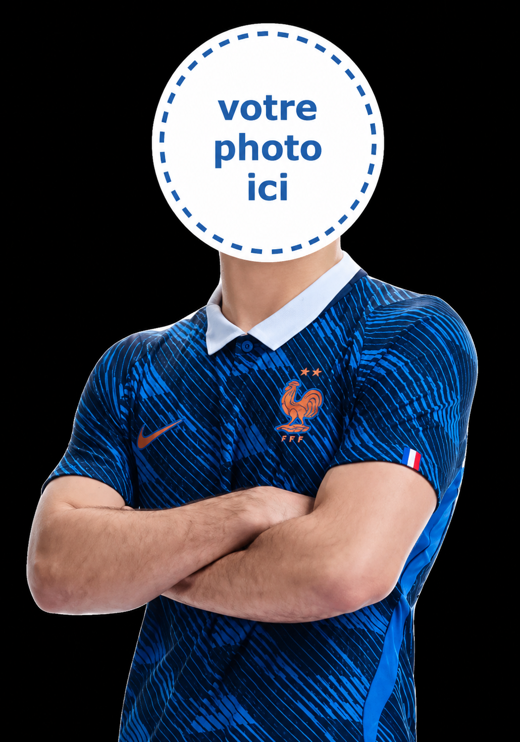 Equipe de France — variante de Portrait joueur football